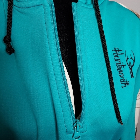 Huntworth 1/4 Zip Hoodie Blue/White Camo Size: Small - Picture 10 of 14